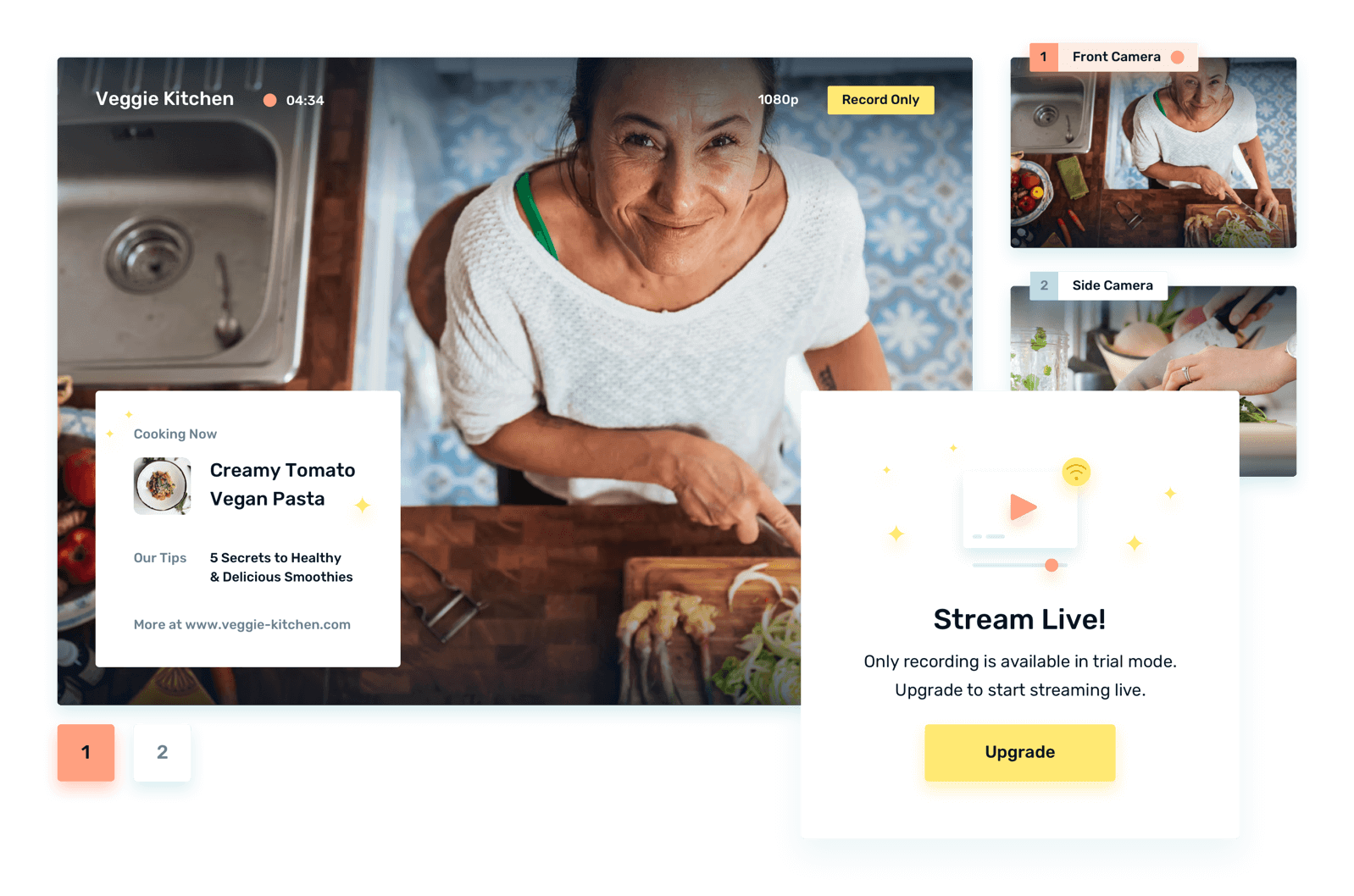Multi-camera live streaming