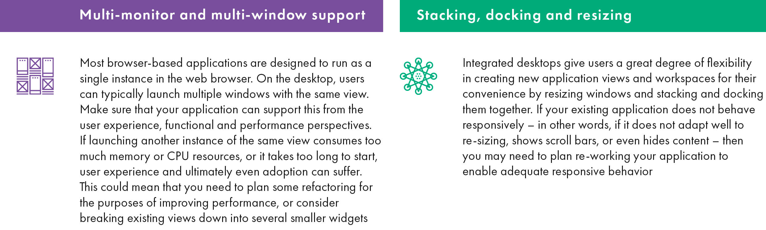 Desktop-native elements to be supported on integrated desktop