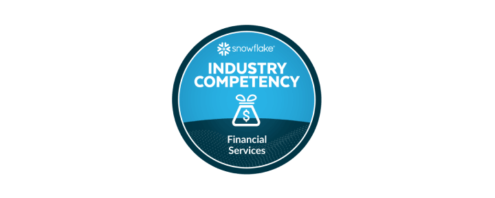 Snowflake Badge Finserv Industry Competency